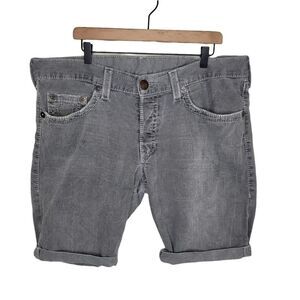 True Religion men's Geno Cut-Off gray denim shorts size 40